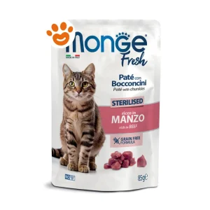 Monge Fresh Cat Sterilised Paté con Bocconcini Ricco in Manzo