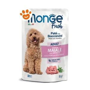 Monge Fresh Dog Adult Paté con Bocconcini ricco in Maiale e Ortaggi