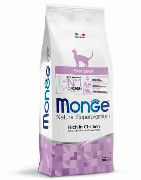 MONGE GATTO CROCCANTINI KG 10 ADULT STERILISED POLLO