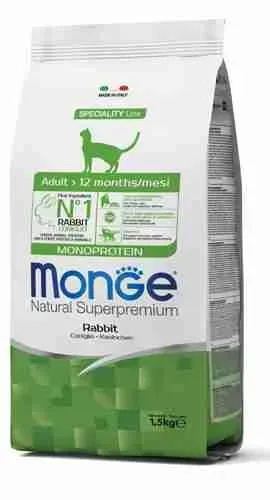 MONGE GATTO CROCCANTINI KG 1,5 ADULT CONIGLIO