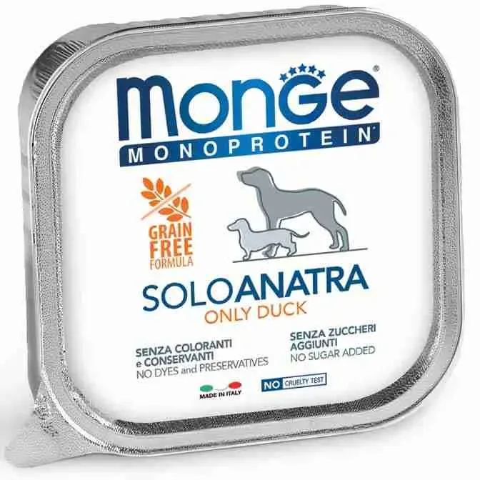 MONGE MONOPROTEIN CANE PATÈ GR 150 SOLO ANATRA