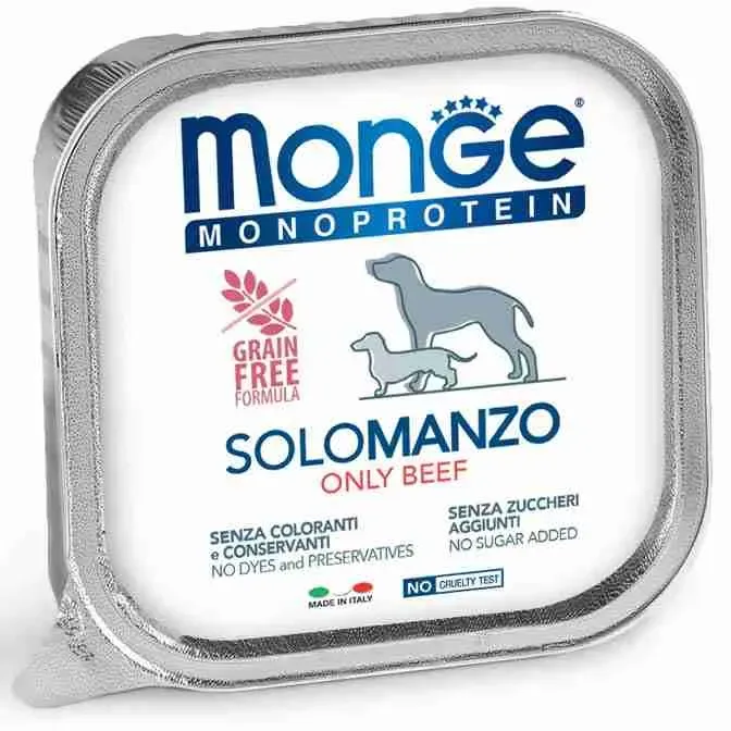 MONGE MONOPROTEIN CANE PATÈ GR 150 SOLO MANZO