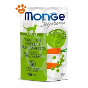 Monge Supreme Cat Adult Tonno con Piselli e Baby Carrots