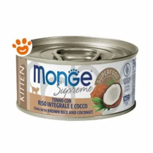 Monge Supreme Cat Kitten Tonno con Riso Integrale e Cocco