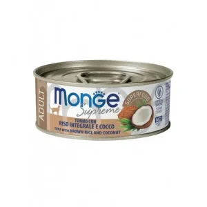 Monge Supreme Gatto Adult 80Gr In Lattina Tonno, Riso E Cocco