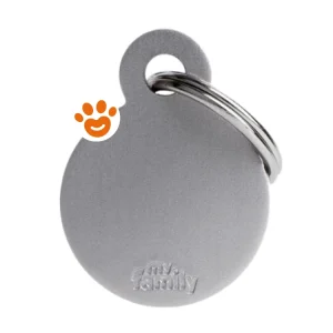 My Family Medaglietta Basic Aluminium Cerchio Piccolo Alluminio Grigio >>>INCISIONE_GRATIS
