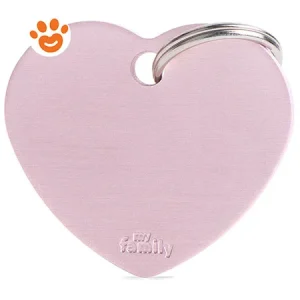 My Family Medaglietta Basic Aluminium Cuore Grande Alluminio Rosa >>>INCISIONE_GRATIS
