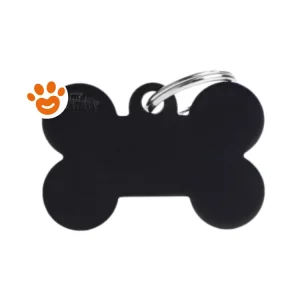 My Family Medaglietta Basic Aluminium Osso Grande Alluminio Nero >>>INCISIONE_GRATIS