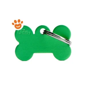 My Family Medaglietta Basic Aluminium Osso Piccolo Alluminio Verde >>>INCISIONE_GRATIS