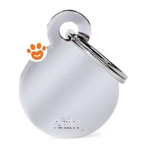My Family Medaglietta Basic Chrome Cerchio Piccolo Ottone Cromato >>>INCISIONE_GRATIS