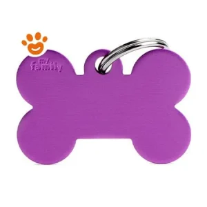 My Family Medaglietta Bone Alluminio Viola Grande >>>INCISIONE_GRATIS