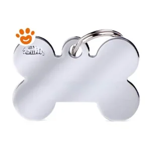 My Family Medaglietta Bone Ottone Cromato Piccolo >>>INCISIONE_GRATIS