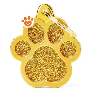 My Family Medaglietta Shine Zampa Grande Glitter Oro >>>INCISIONE_GRATIS