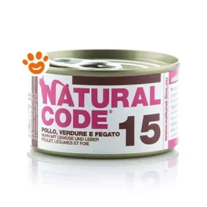 Natural Code 15 Cat Adult al Pollo, Verdure e Fegato