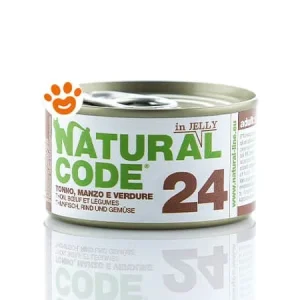 Natural Code 24 Cat Adult al Tonno, Manzo e Verdure in Jelly