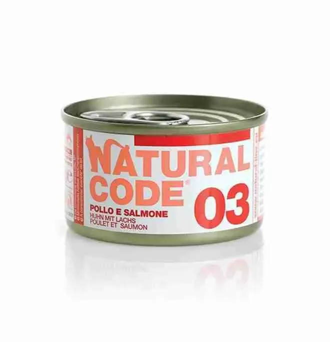 NATURAL CODE CAT 03 SALMONE E POLLO GR. 85.