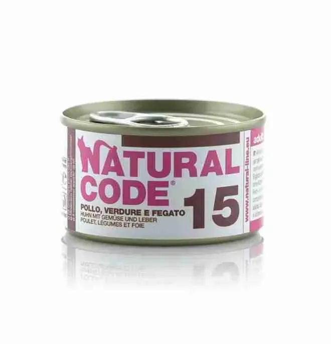NATURAL CODE CAT 15 POLLO VERD. E FEGATO GR. 85.