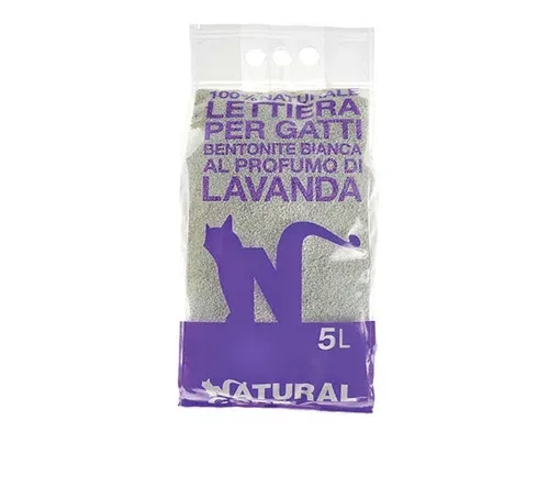 Natural Code Lettiera Bentonite Lavanda 100% Naturale per Gatti 5l