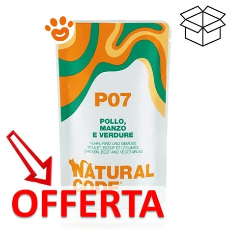 Natural Code P07 Cat Adult al Pollo, Manzo e Verdure - Image 2