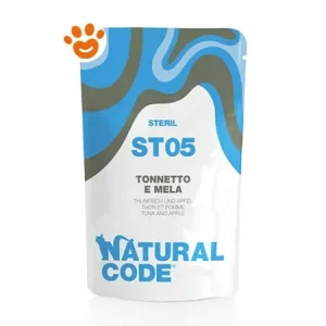 Natural Code ST05 Cat Adult Sterilizzato Tonnetto e Mela