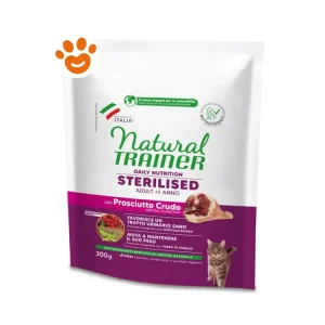 Natural Trainer Cat Adult Sterilised Prosciutto Crudo e Fibra di Pisello
