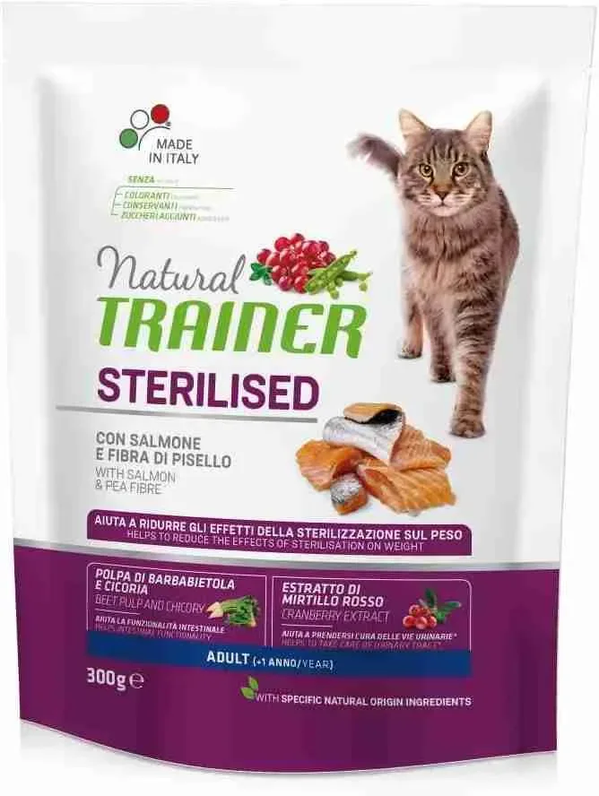 NATURAL TRAINER CROCCANTINI GATTO ADULT STERILISED PROSCIUTTO CRUDO g 300