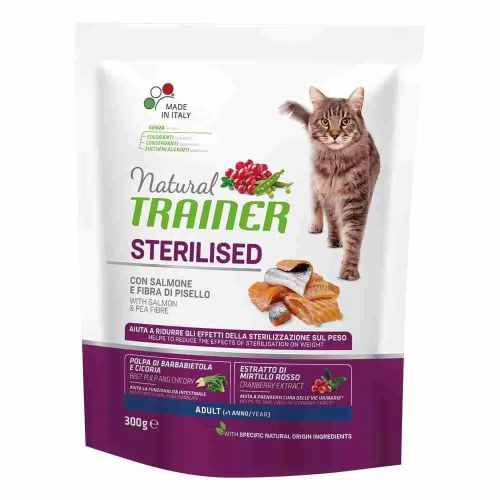 NATURAL TRAINER CROCCANTINI GATTO ADULT STERILISED SALMONE g 300