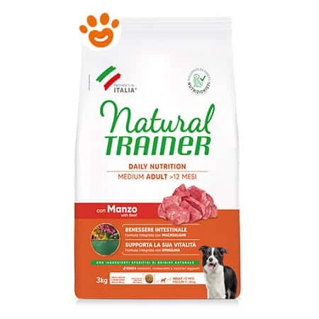 Natural Trainer Dog Adult Medium Manzo