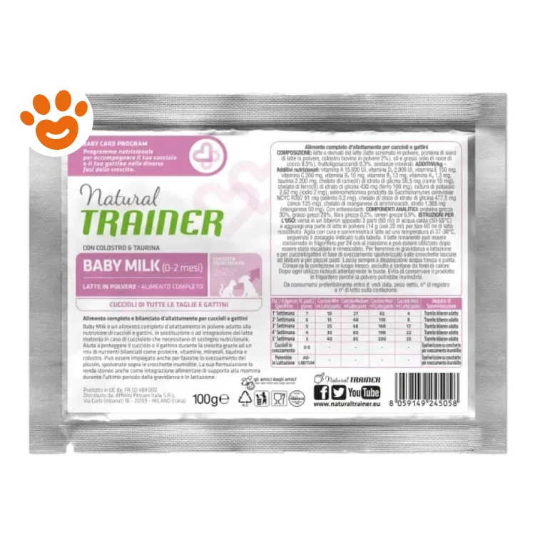 Natural Trainer Dog & Cat Baby Starter Baby Milk Carni Bianche