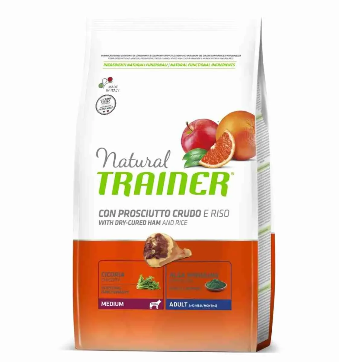 NATURAL TRAINER DOG CROCCHETTE CANE MEDIUM PROSCIUTTO 3 KG.