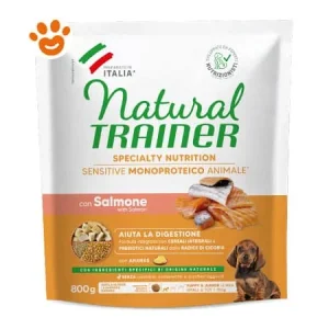 Natural Trainer Dog No Gluten Sensitive Puppy Small & Toy Salmone