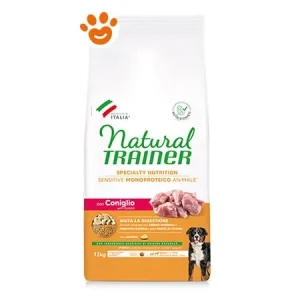 Natural Trainer Dog Sensitive No Gluten Adult Medium Maxi Coniglio