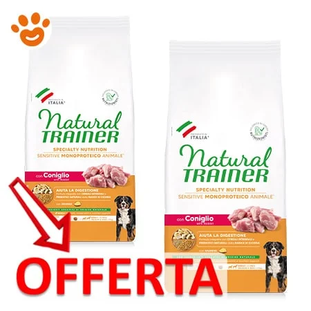 Natural Trainer Dog Sensitive No Gluten Adult Medium Maxi Coniglio - Image 2