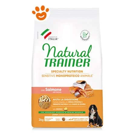 Natural Trainer Dog Sensitive No Gluten Adult Medium Maxi Salmone