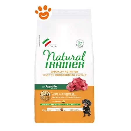 Natural Trainer Dog Sensitive No Gluten Adult Small & Toy Agnello - Image 2