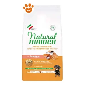 Natural Trainer Dog Sensitive No Gluten Mature Small & Toy Salmone