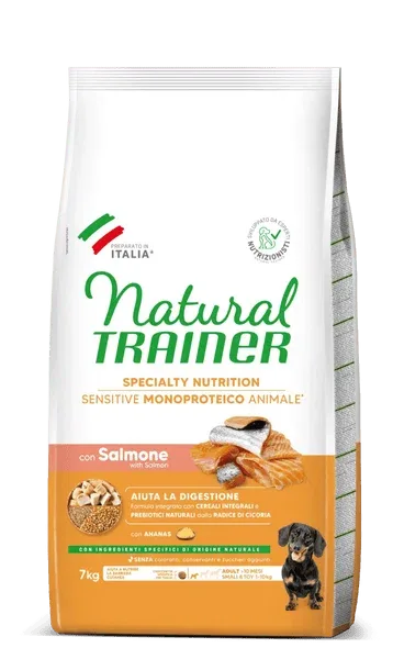 Natural Trainer-Sensitive Monoproteico 7Kg Small & Toy Adult Con Salmone