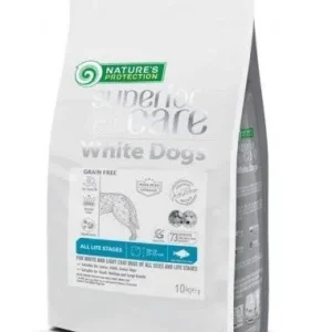 Nature Protection cane 10kg WHITE DOGS ADULT GF WHITE FISH ALL SIZES