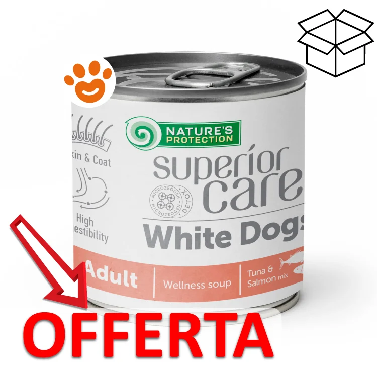 Nature’s Protection Dog Superior Care White Coat All Breeds Tonno e Salmone - Image 2
