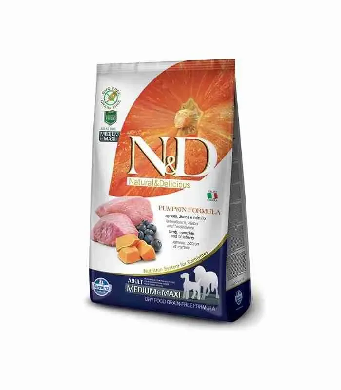 N&D FARMINA DOG KG 12 PUMPKIN ADULT MEDIUM E MAXI AGNELLO ZUCCA E MIRTILLO