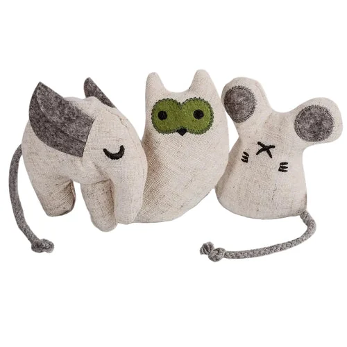 Ne&No - Giocattolo per gatti Set 3 pupazzetti Erba Gatta