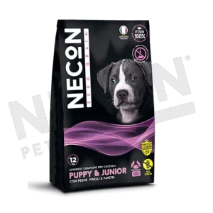 Necon Zero Grain Puppy &amp; Junior Pesce, Piselli E Favetta