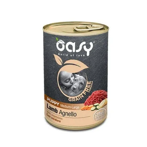 Oasy Cane Puppy Grain Free Medium & Large Agnello & Verdure 400G