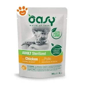 Oasy Cat Bocconcini in Salsa Adult Sterilizzato con Pollo