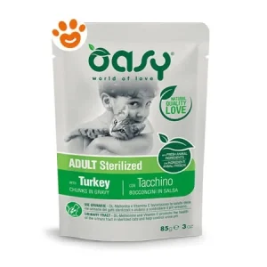 Oasy Cat Bocconcini in Salsa Adult Sterilizzato con Tacchino