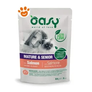 Oasy Cat Bocconcini in Salsa Mature e Senior con Salmone