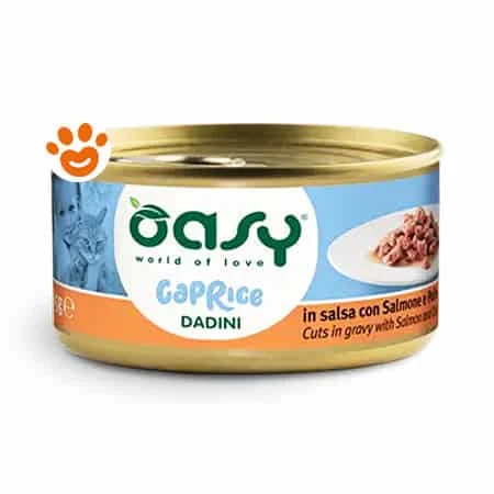Oasy Cat Caprice Dadini in Salsa al Salmone e Pollo