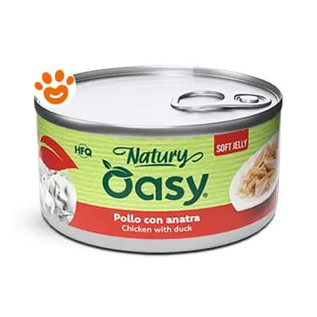 Oasy Cat Natury Soft Jelly Pollo con Anatra