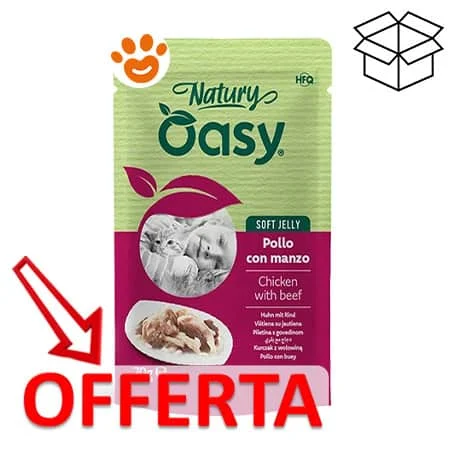 Oasy Cat Natury Soft Jelly Pollo con Manzo - Image 2