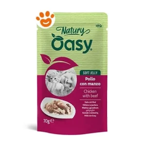 Oasy Cat Natury Soft Jelly Pollo con Manzo